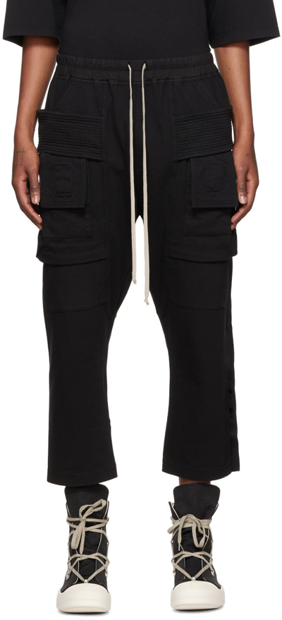 Shop Rick Owens Drkshdw Black Creatch Cargo Pants In 09 Black