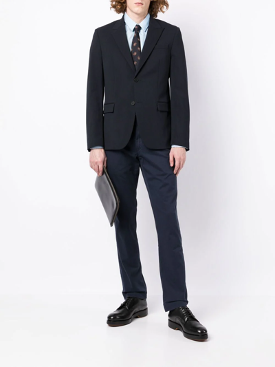Polo Ralph Lauren Trousers Featuring Elastic Waistband And Button Detail In Blue