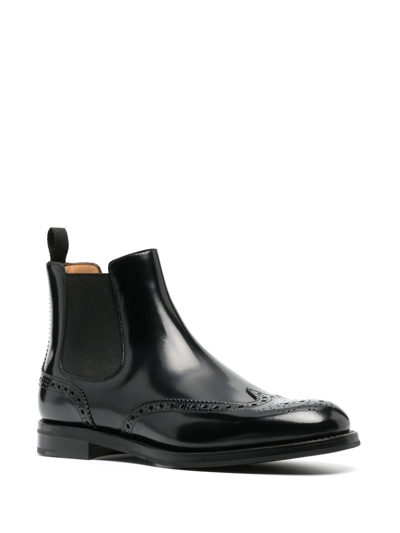 Church's Black Ketsby Rivet And Ankle Boots In Black