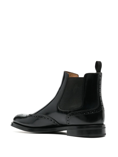 Church's Black Ketsby Rivet And Ankle Boots In Black