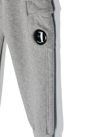 Shop C.p. Company Logo-patch Cargo Track Pants In Grey