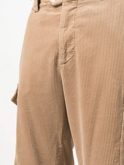 Shop Brunello Cucinelli Cropped Corduroy Trousers In Neutrals