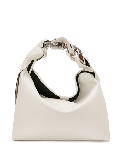 Shop Jw Anderson Small Chain Shoulder Bag In White
