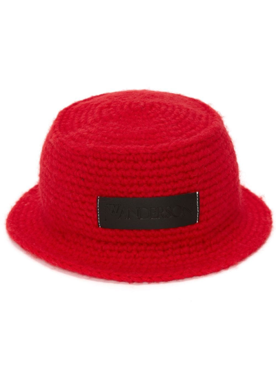 Jw Anderson Bucket Hat In Red