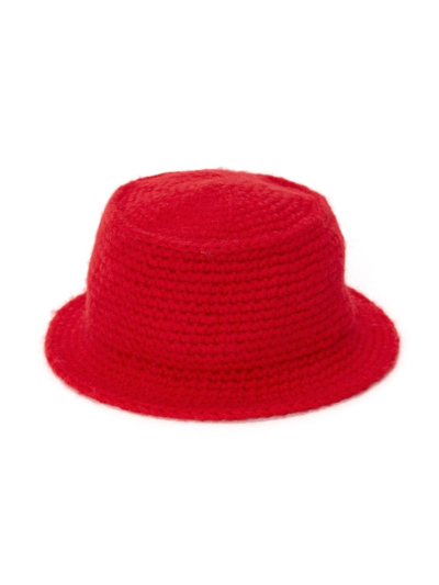 Jw Anderson Bucket Hat In Red