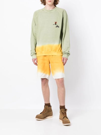 Shop Nick Fouquet Embroidered Two-tone Sweatshirt In Green