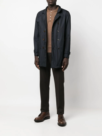 Moorer Sc-morandi-km Double-breasted Coat In Blue