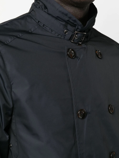 Moorer Sc-morandi-km Double-breasted Coat In Blue