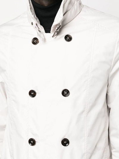 Moorer Nabucco-km Double-breasted Coat In Neutrals