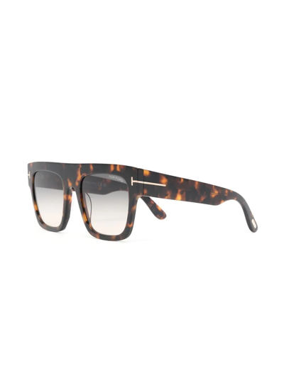 Tom Ford Renee Square-frame Sunglasses In Brown