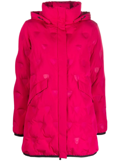 Shop Rossignol Quilted Hooded Coat In Pink