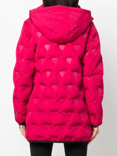 Rossignol Quilted Hooded Coat In Pink