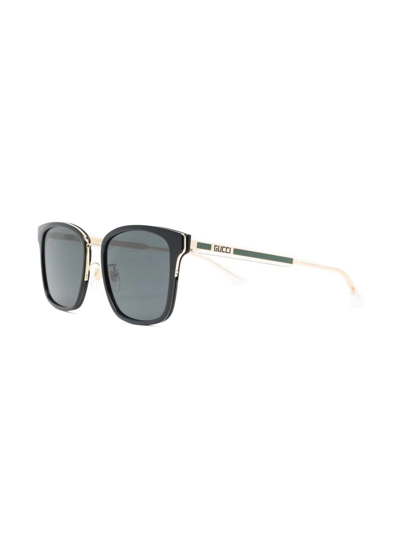Gucci Square Tinted Sunglasses In Black