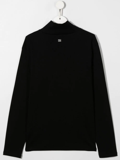 Douuod Teen Roll-neck Long-sleeved Jumper In Black