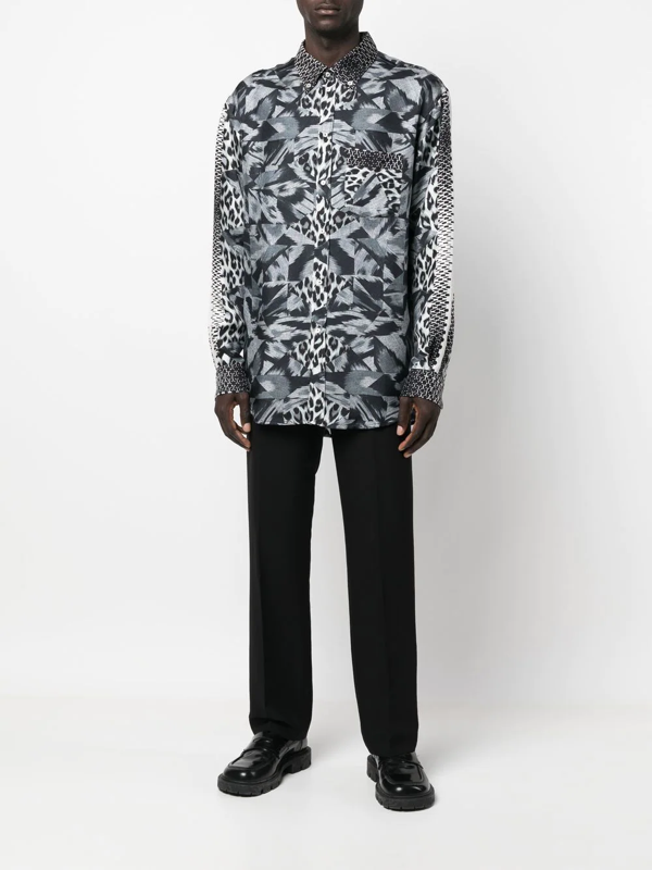 Pierre-Louis Mascia abstract-print silk shirt - 101