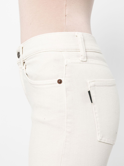 Shop Haikure Cropped Denim Jeans In Neutrals