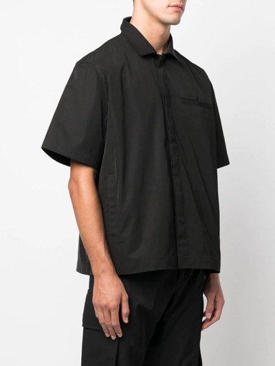 Shop Alyx Short-sleeve Button-up Shirt In Black