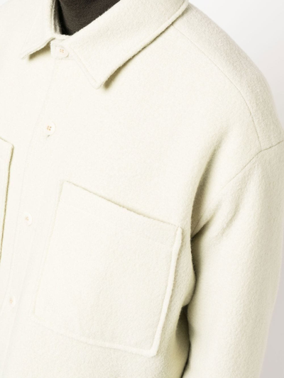 Shop Costumein Button-down Virgin-wool Coat In Neutrals