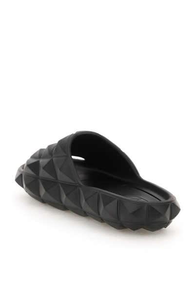 Shop Valentino Garavani Roman Stud Turtle Sandals In Black