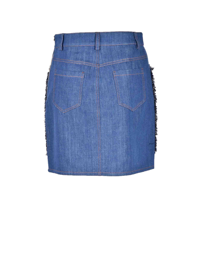 Shop Moschino Womens Blue Skirt