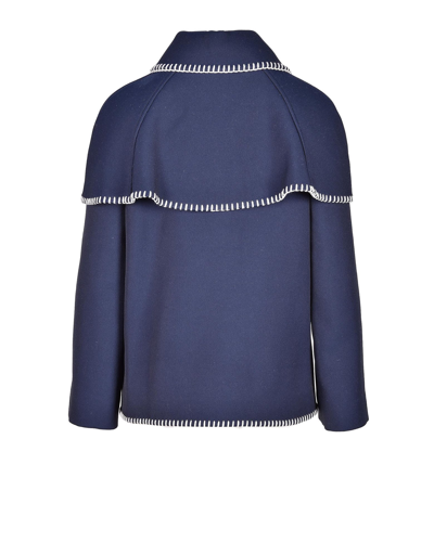 Shop Moschino Womens Blue Jacket