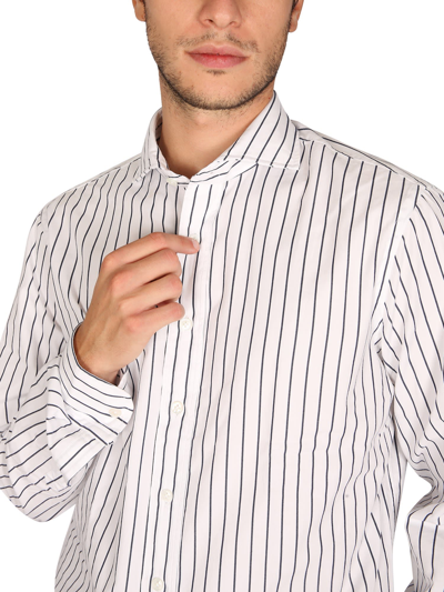 Shop Lardini Shirt With Striped Pattern In Multicolor