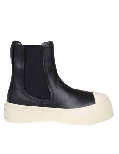 Shop Marni Chelsea Ankle Boots In Black Nappa