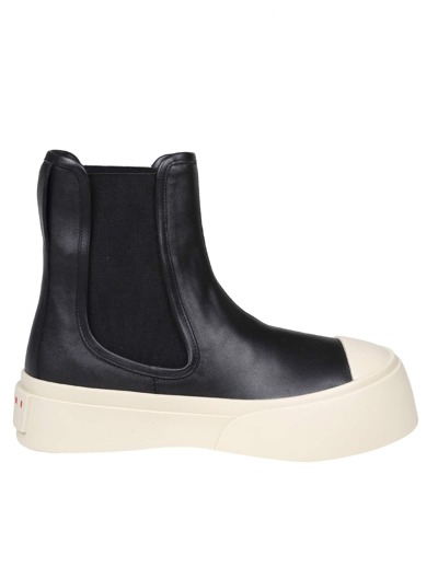 Marni Chelsea Boot Pablo In Black Leather In Black
