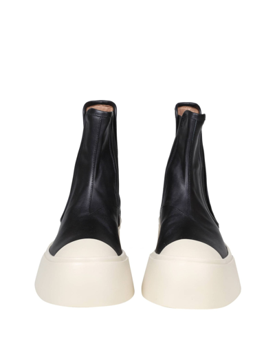 Marni Chelsea Boot Pablo In Black Leather In Black