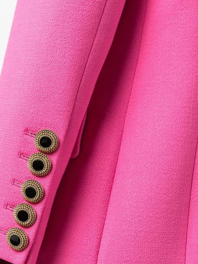 Shop Alexandre Vauthier Bubblegum Pink Wool Blend Blazer In Fuxia