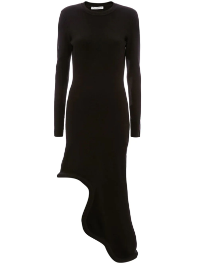 Shop Jw Anderson Black Cotton Blend Bumper-tube Dress In Nero