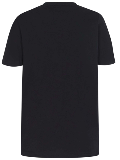Shop Balmain Black Cotton T-shirt In Nero