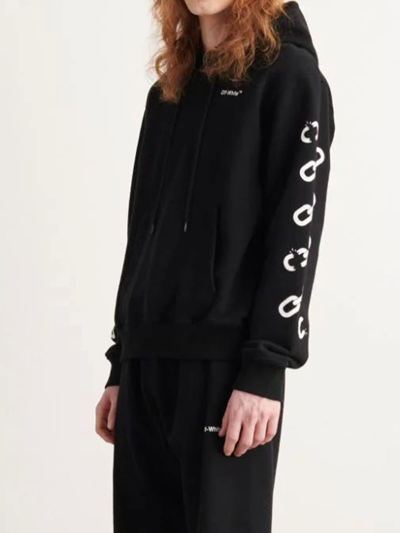 Shop Off-white Chain Arrow Hoodie In Black