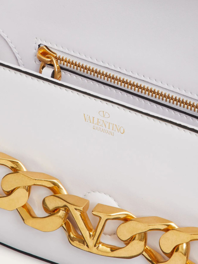 Shop Valentino Vlogo Chain Small Bag In White