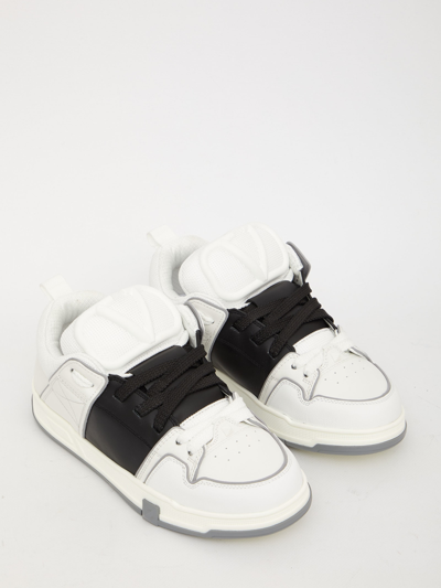 Shop Valentino Open Skate Sneakers In White