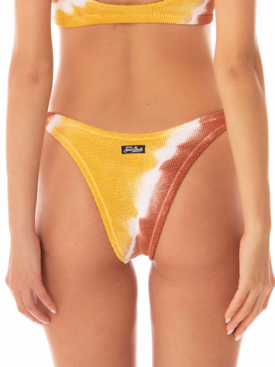 Mc2 Saint Barth Woman Wrinkle Cheeky Swim Briefs In Brown