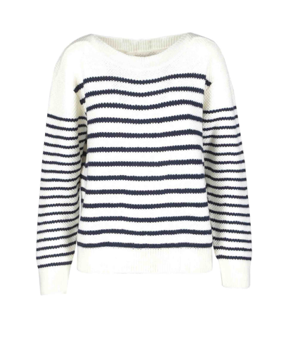 Shop Les Copains Womens White / Blue Sweater