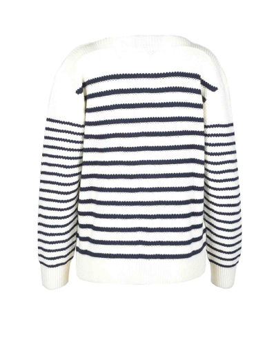 Shop Les Copains Womens White / Blue Sweater