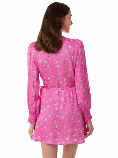 Mc2 Saint Barth Short Dress With Paisley Print In Pink
