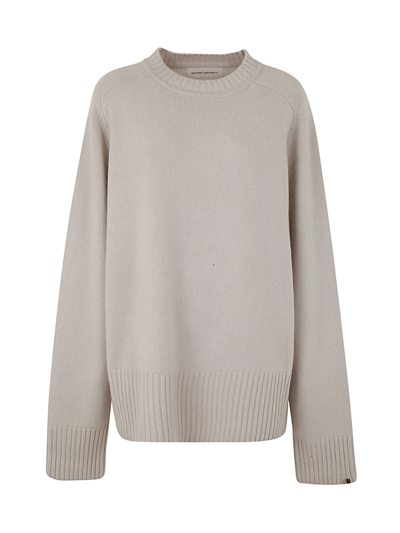 Shop Extreme Cashmere N236 Mama Roundneck Oversized Pullover In Chalk