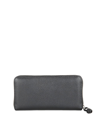 Shop Emporio Armani Zip Around Wallet In Light Grey Black