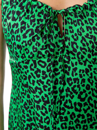 Mc2 Saint Barth Leopard Print Short Dress In Green