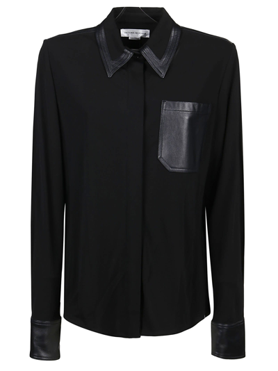 Shop Victoria Beckham Pointed Collar Shirt In Black