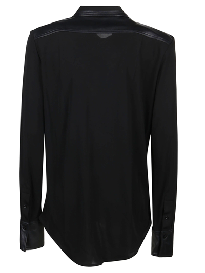 Shop Victoria Beckham Pointed Collar Shirt In Black