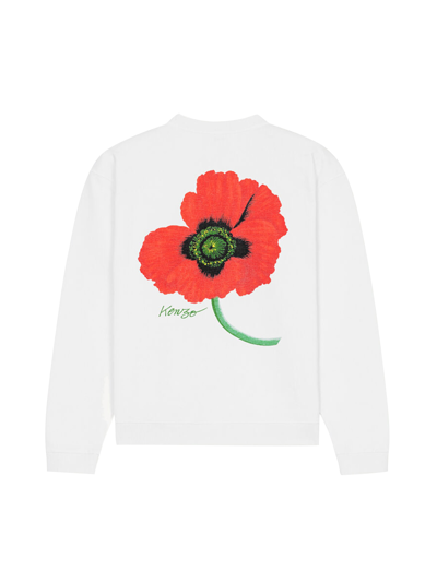 Shop Kenzo Poppy Sweatshirt In White