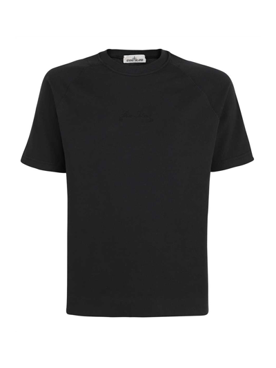 Shop Stone Island Crew Neck T-shirt In Black
