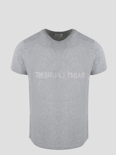 Shop Saint Laurent Reverse T-shirt In Grey