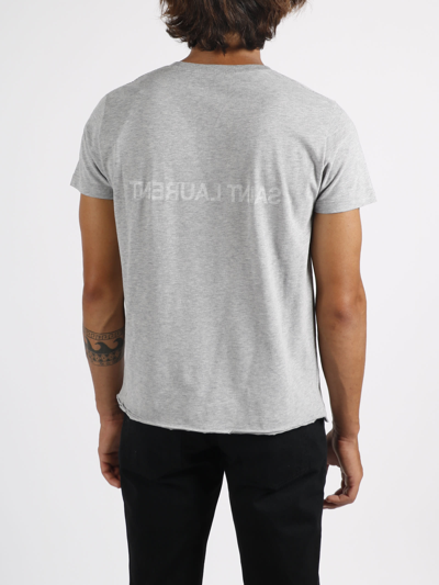 Shop Saint Laurent Reverse T-shirt In Grey