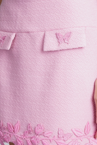 Shop Blumarine Skirt In Rose-pink Wool