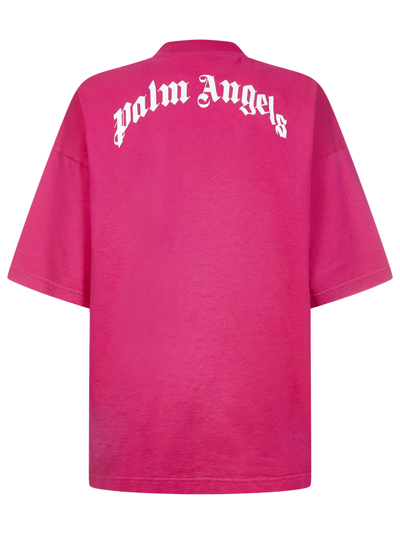 Shop Palm Angels T-shirt In Fuxia